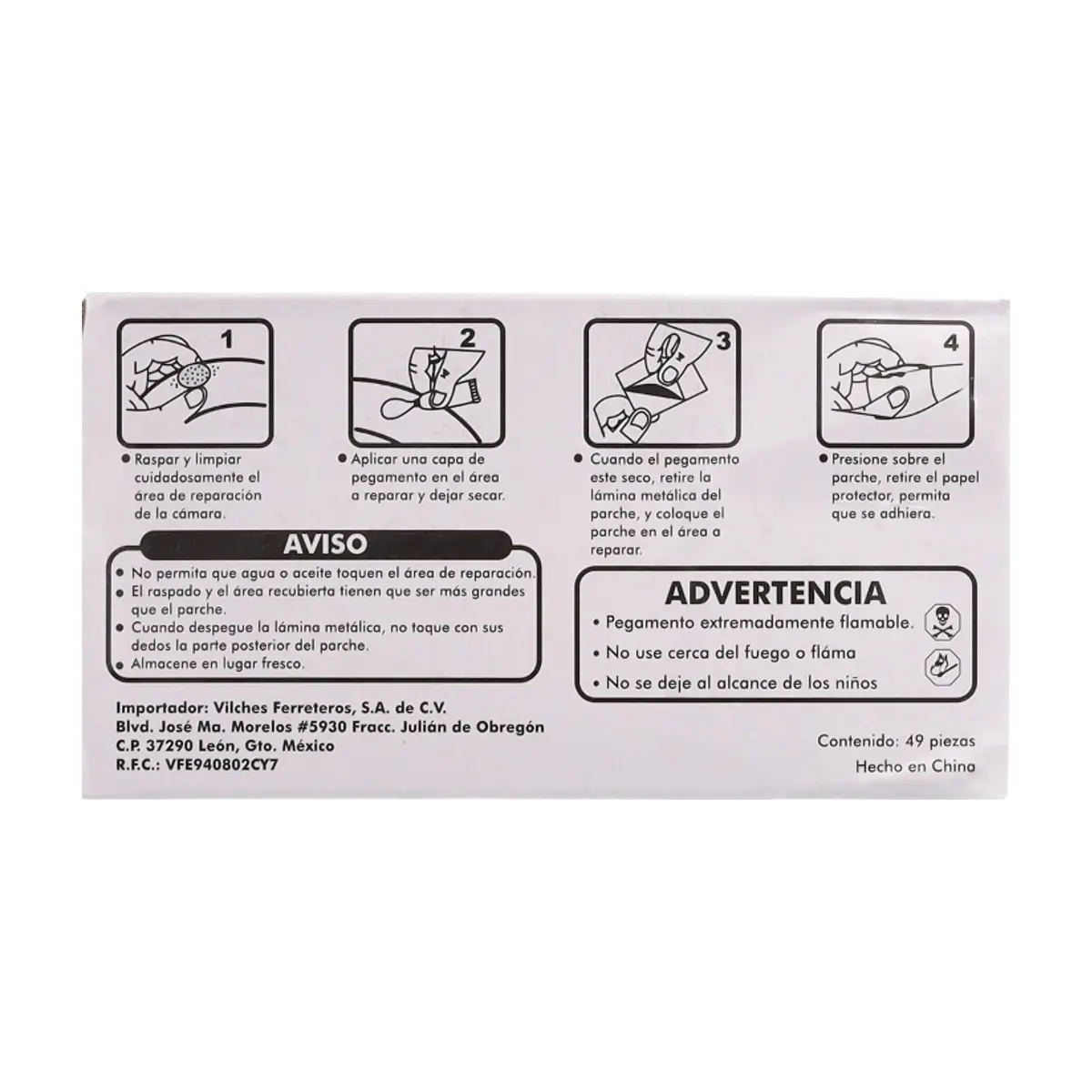 Kit de parches para cámara de llantas con pegamento Lion Tools (48 U) - Thumbnail 2