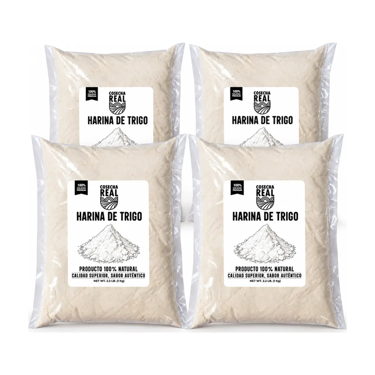 Harina de trigo Cosecha Real (4 x 1 kg / 2.2 lb)