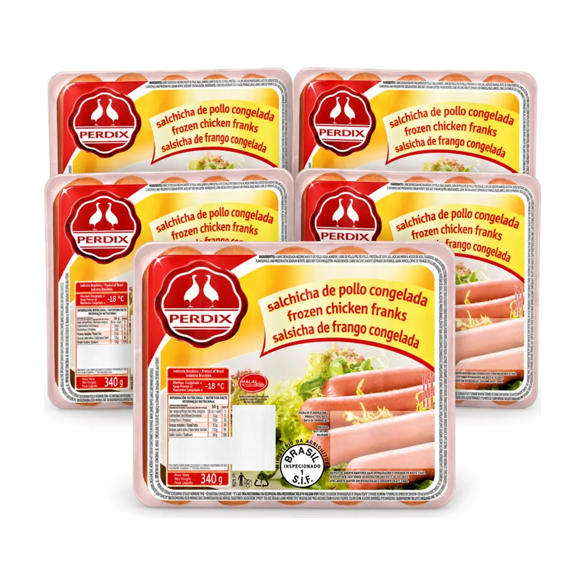 Salchichas de pollo Perdix (5 x 340 g / 12 oz) - Imagen 1
