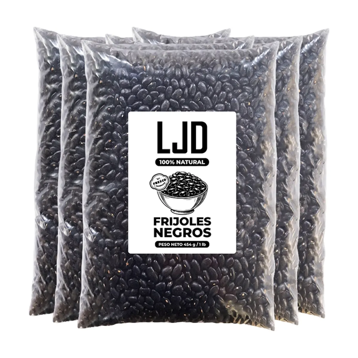 Frijoles negros LJD (5 x 454 g / 1 lb)
