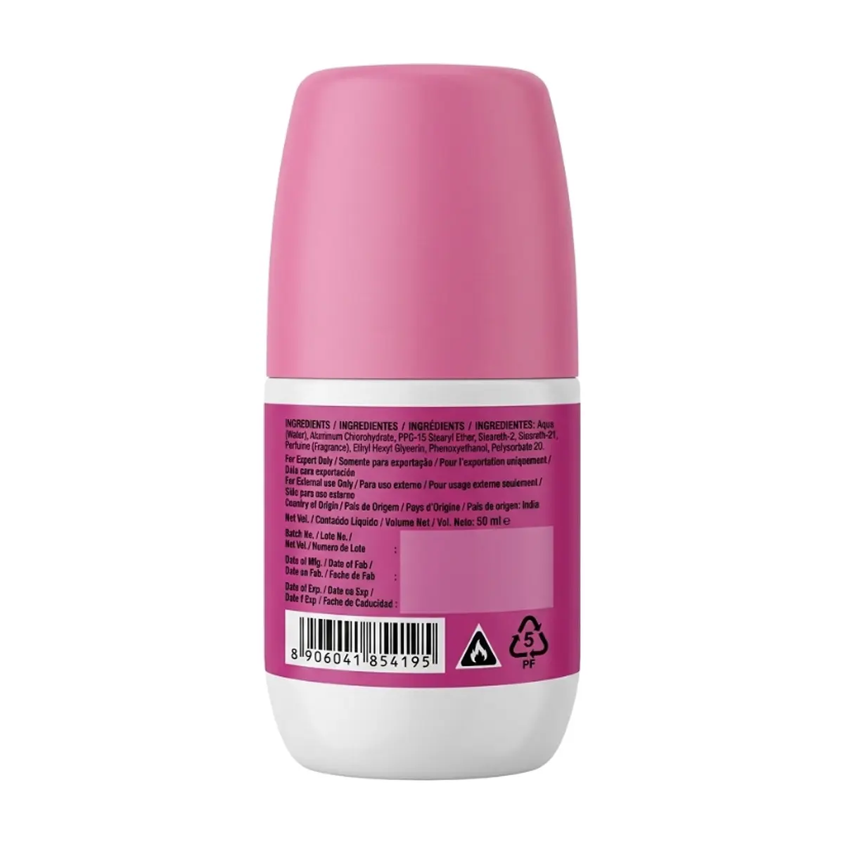 Desodorante roll on para mujer rosa sensacional Nina (50 ml) - Thumbnail 3