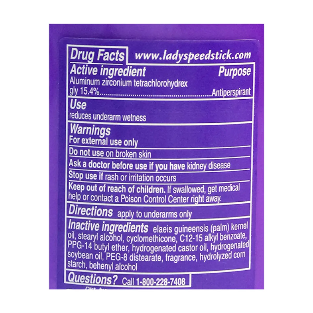 Desodorante en barra para mujer Lady Speed Powder Fresh (65 g / 2.3 oz) - Miniatura 3