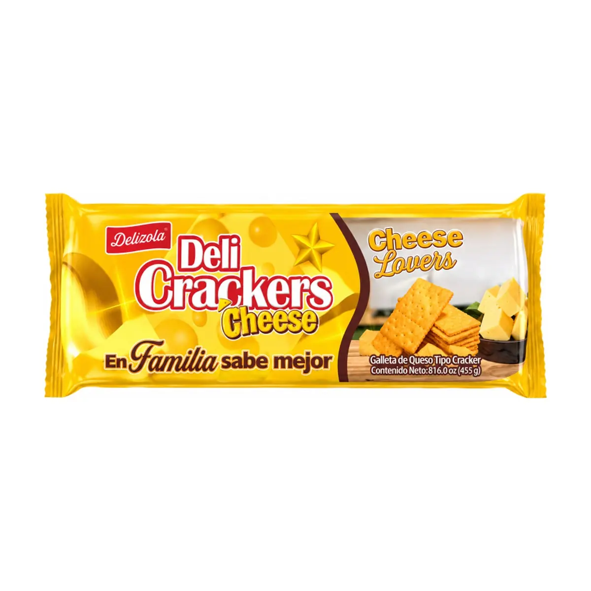 Galletas de queso tipo crackers Delizola (455 g / 1 lb) - Miniatura 1