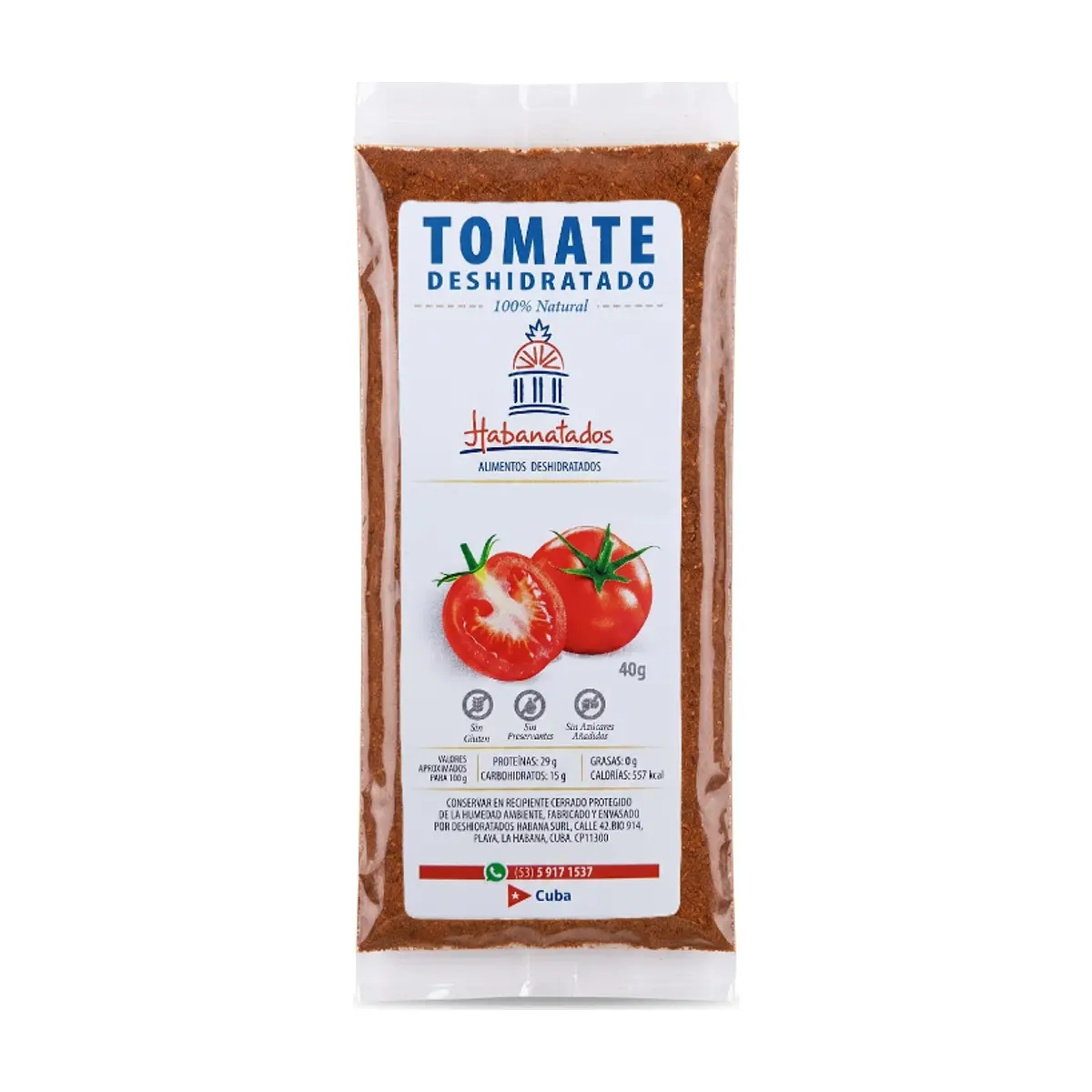 Tomate natural deshidratado Habanatados (40 g / 1.41 oz) - Imagen 1