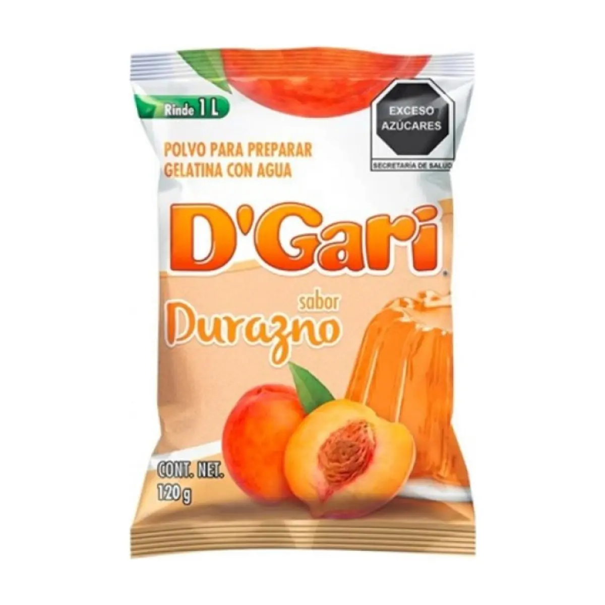 Gelatina sabor durazno D'Gari (120 g / 4.2 oz) - Thumbnail 2