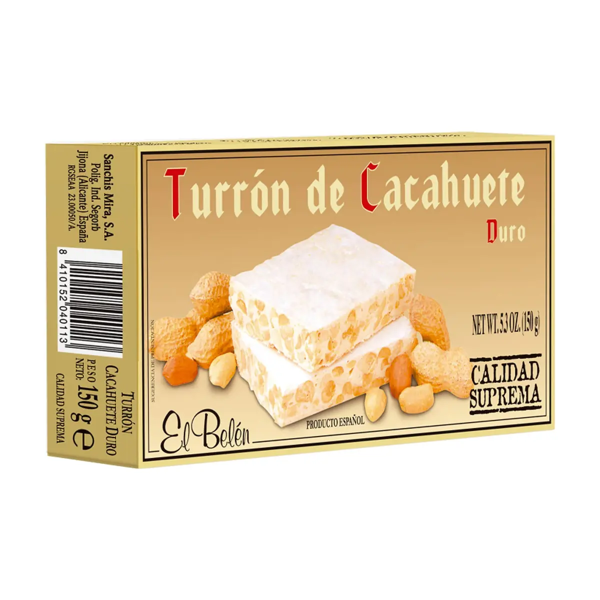 Turrón de cacahuete El Belén (150 g / 5.3 oz) - Miniatura 1