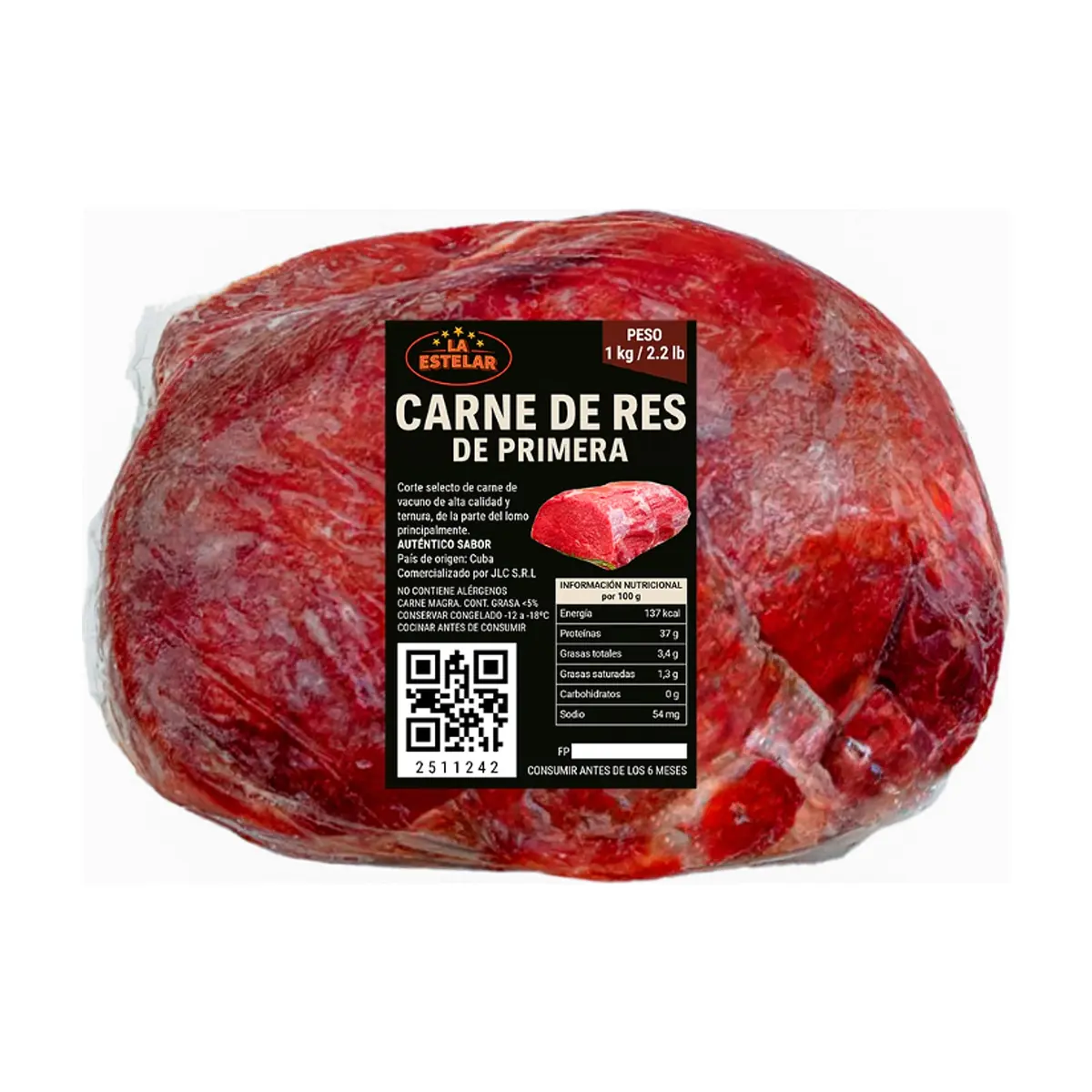 Carne de res de primera La Estelar (1 kg / 2.2 lb)