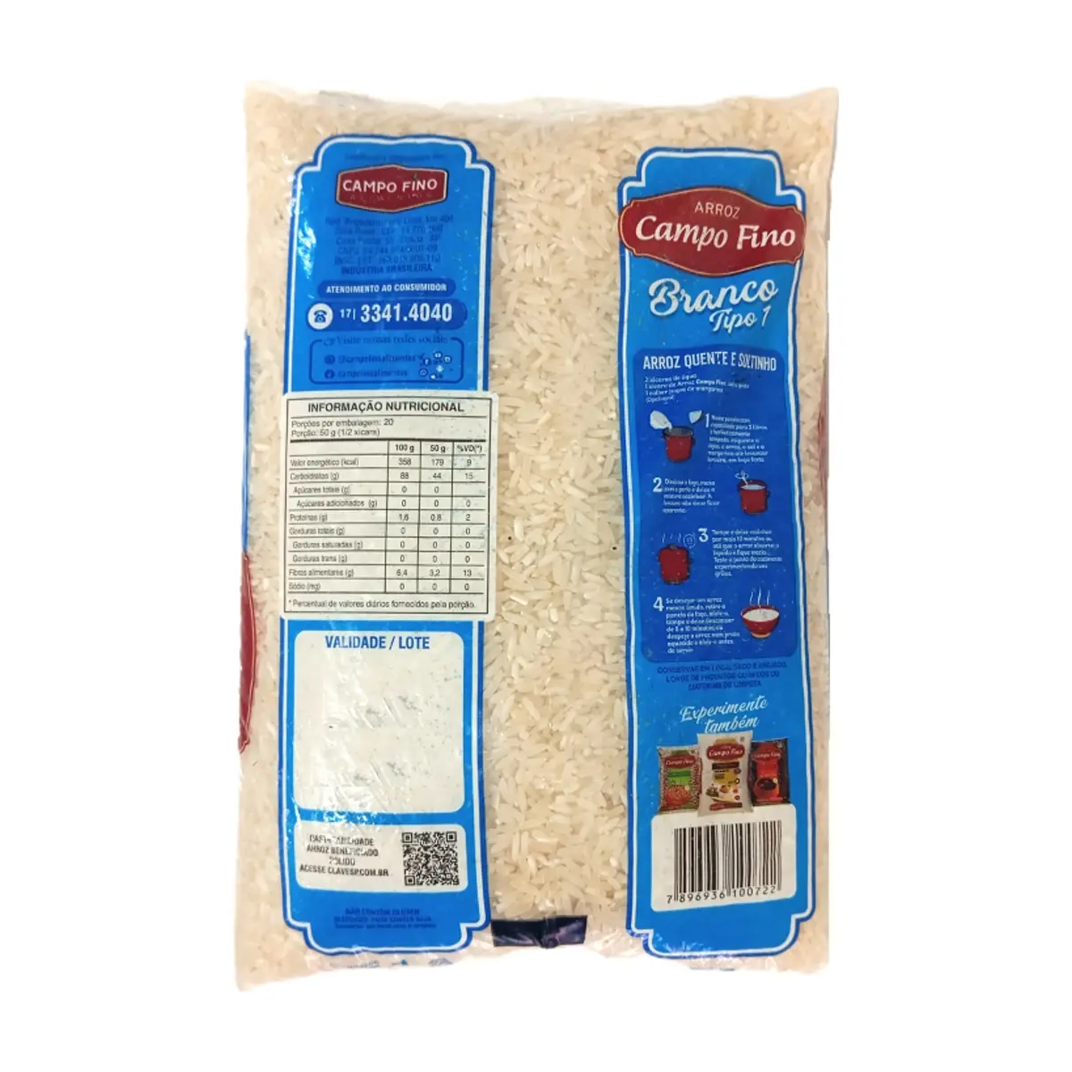 Arroz blanco Campo Fino (20 x 1 kg / 2.2 lb) - Miniatura 3