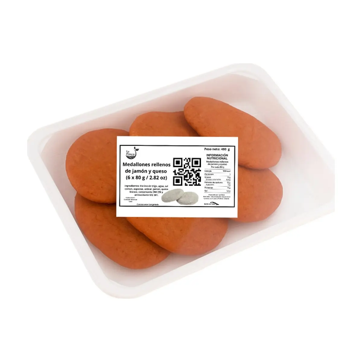 Medallones rellenos de jamón y queso La Finca (6 x 80 g / 2.82 oz) - Miniatura 3