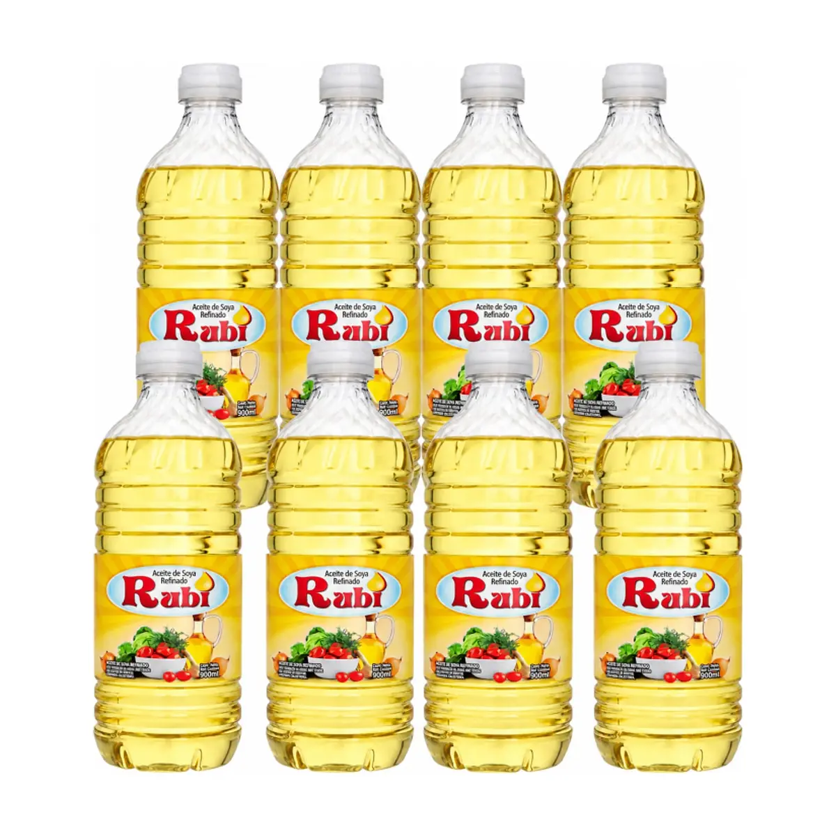 Aceite de soya refinado Rubi (8 x 900 ml)