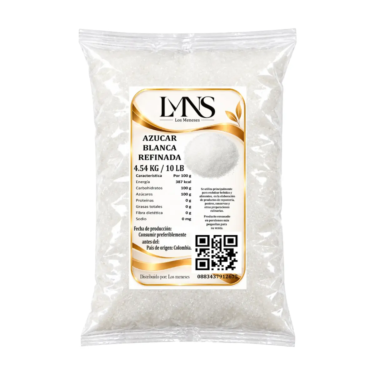 Azúcar blanca refina Los Meneses (4.54 kg / 10 lb)