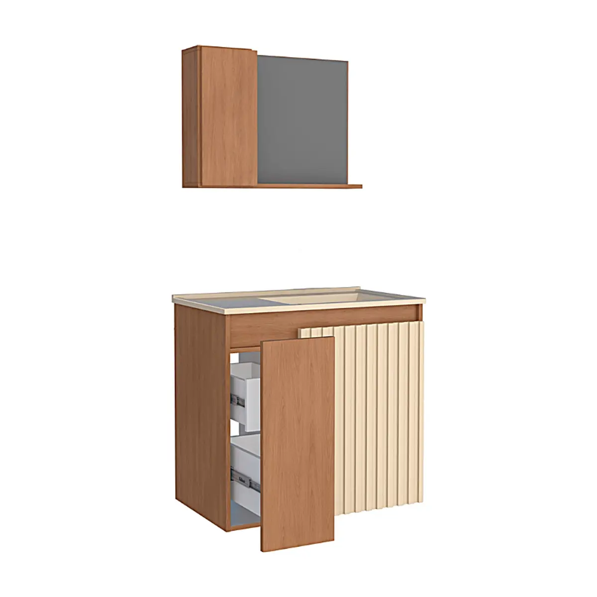 Mueble de baño arena en madera Cozimax Camomila - Thumbnail 2