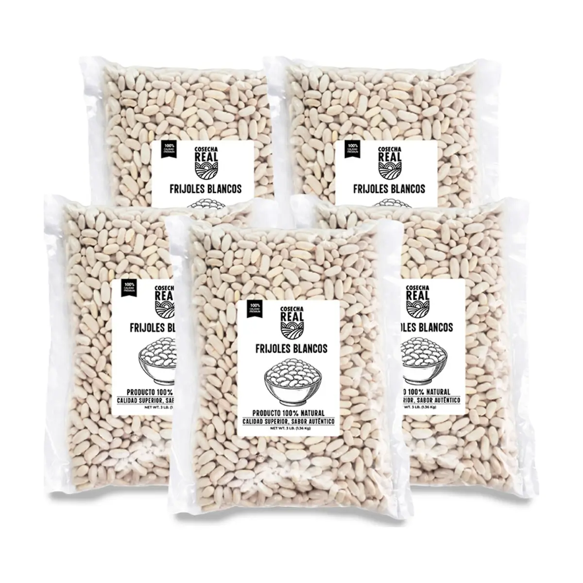 Frijoles blancos Cosecha Real (5 x 1.36 kg / 3 lb) - Miniatura 1