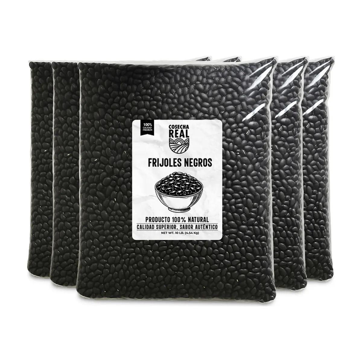 Frijoles negros Cosecha Real (5 x 4.54 kg / 10 lb)