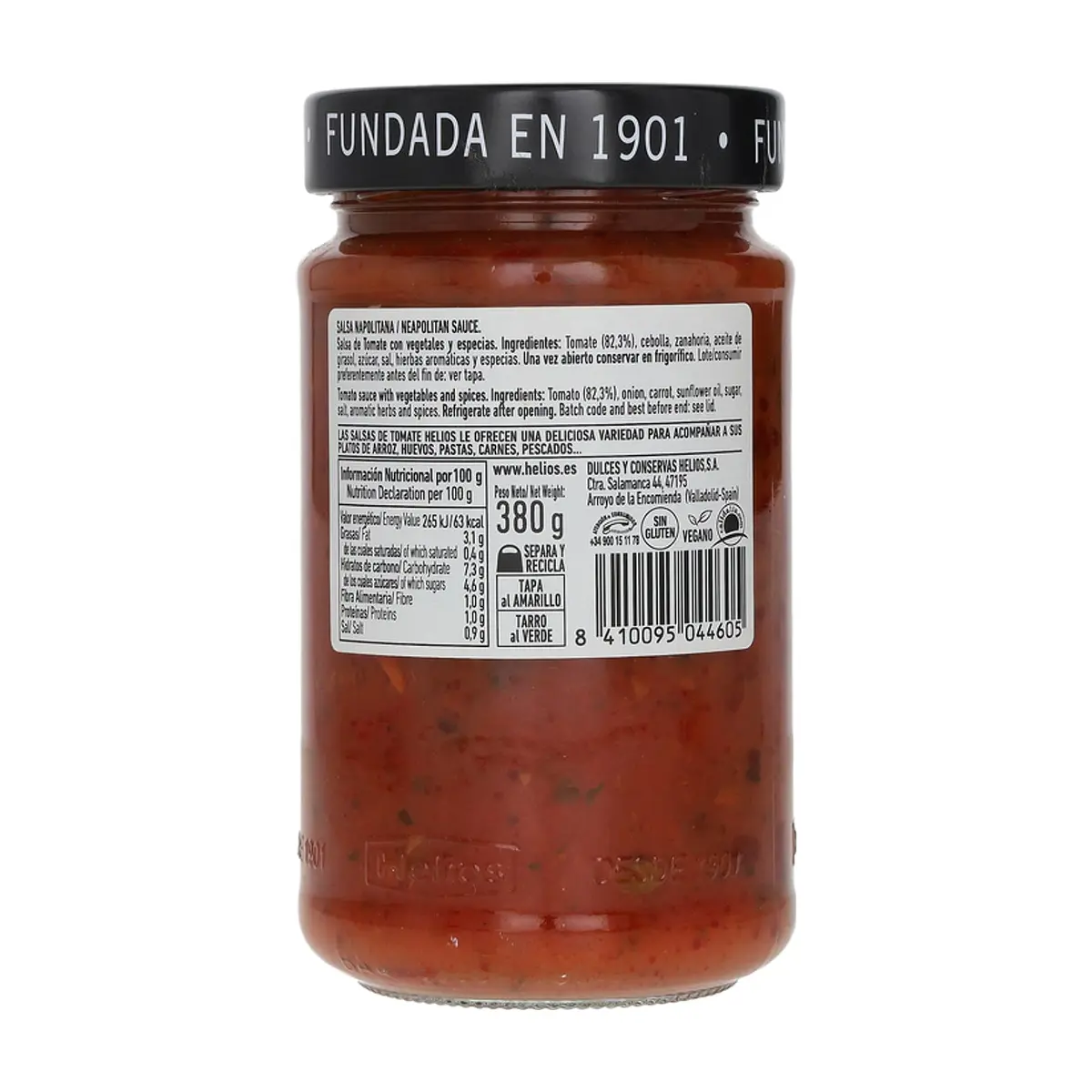 Salsa napolitana con tomillo y orégano Helios (380 g / 13.4 oz) - Miniatura 2