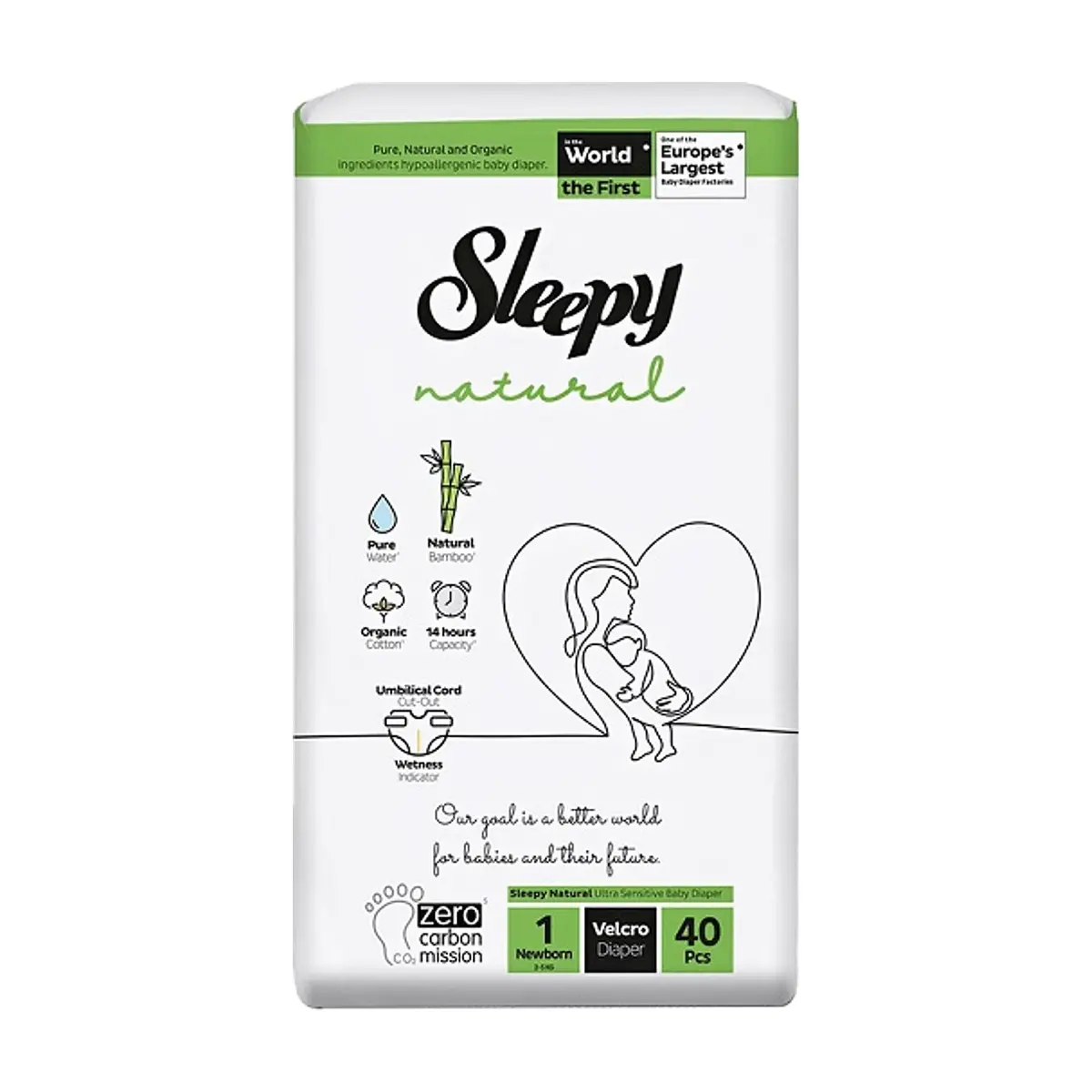 Pañal Sleepy Natural Organic Etapa 1 (40 Uds)