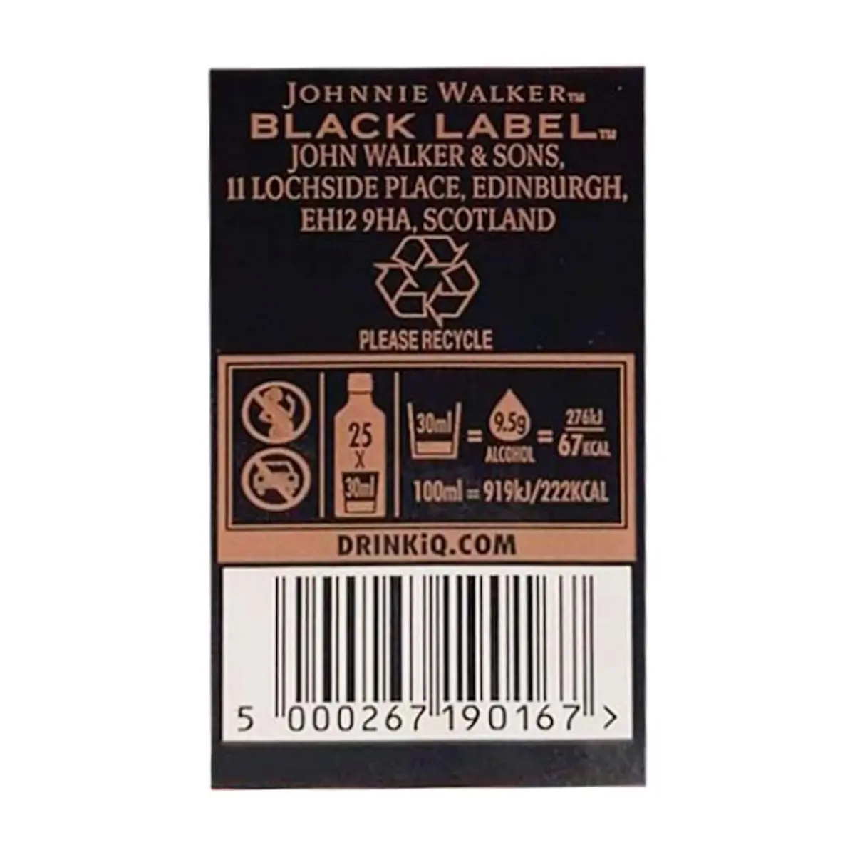 Whisky Black Label 12 años Johnnie Walker (750 ml) - Thumbnail 3
