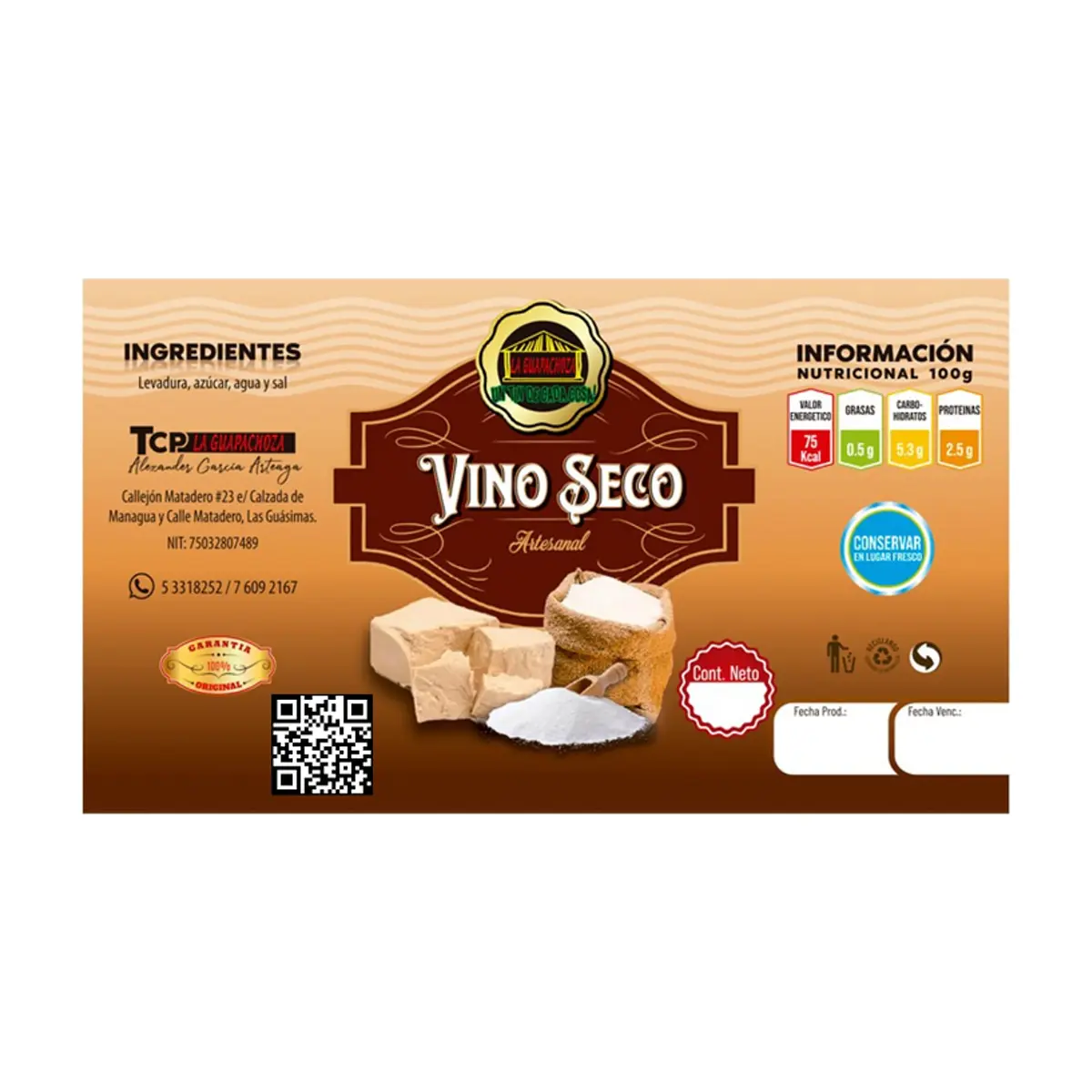 Vino seco artesanal La Guapachoza (1 L) - Thumbnail 2