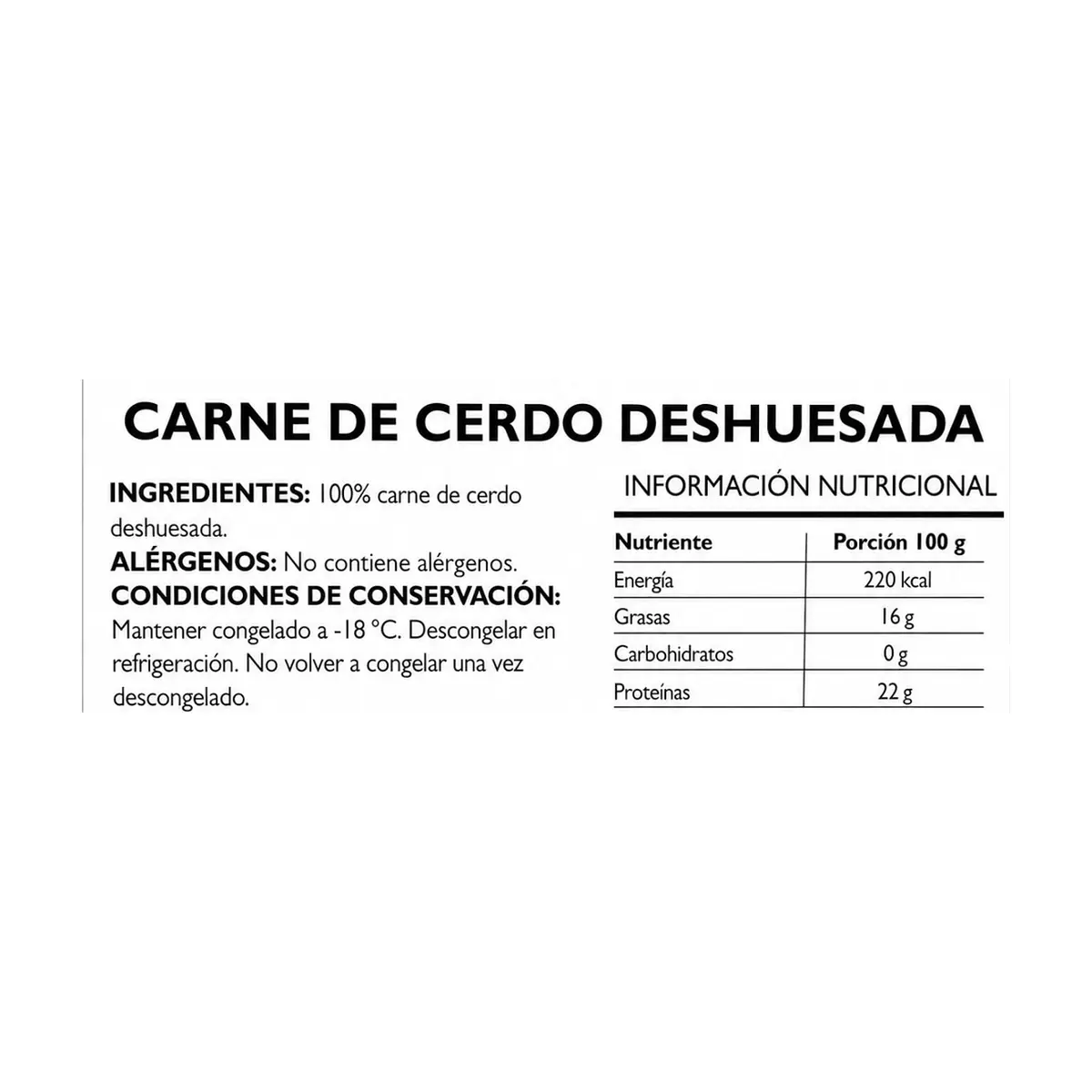 Carne de cerdo deshuesada Pruébalo (1 kg / 2.2 lb) - Thumbnail 3