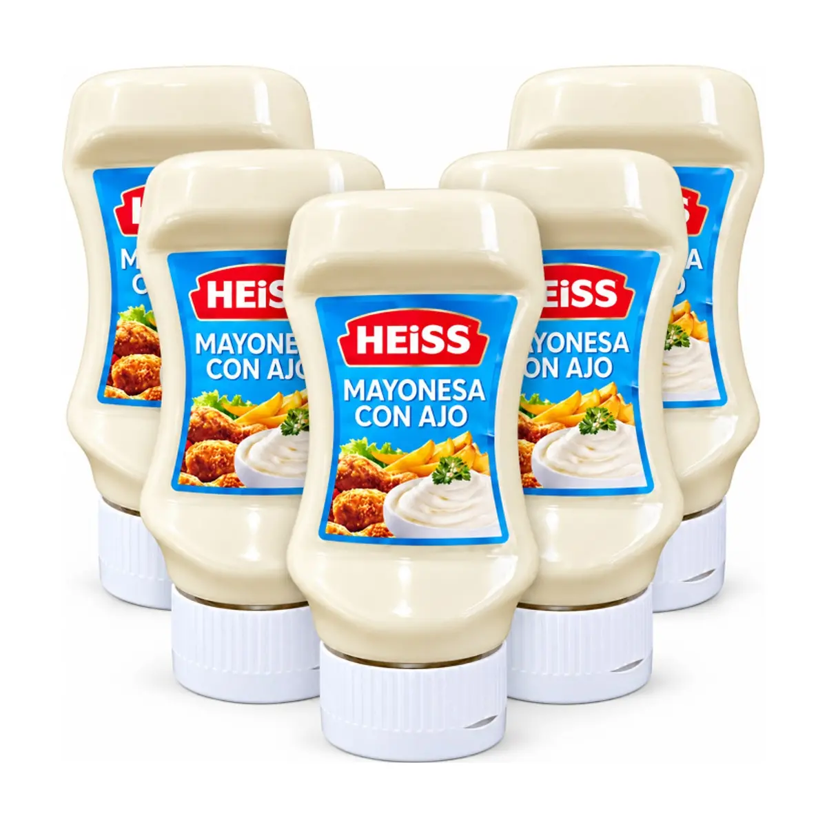 Mayonesa con ajo Heiss (5 x 260 g / 9.17 oz)