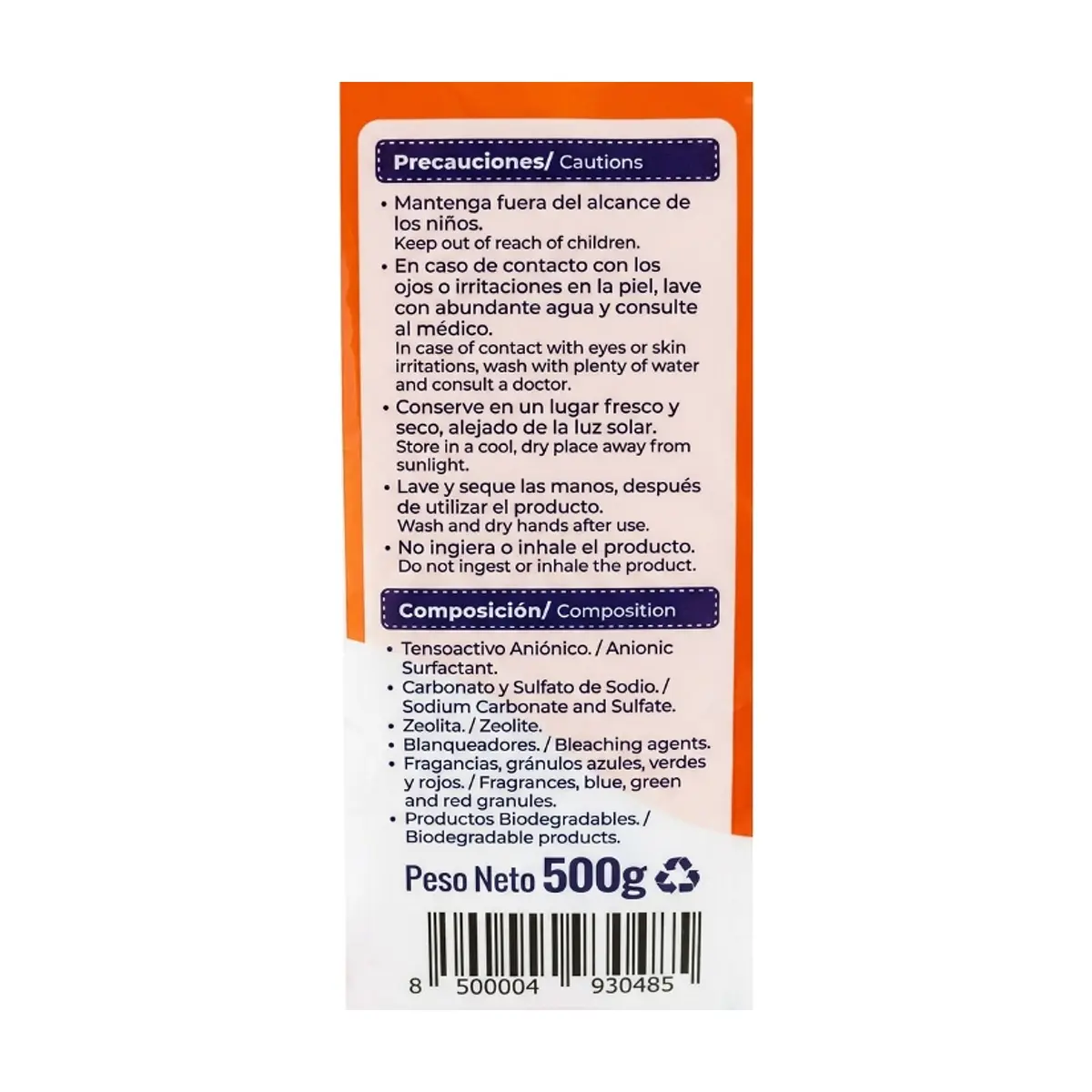 Detergente en polvo multiusos fragancia floral Defá (500 g / 1.1 lb) - Thumbnail 4