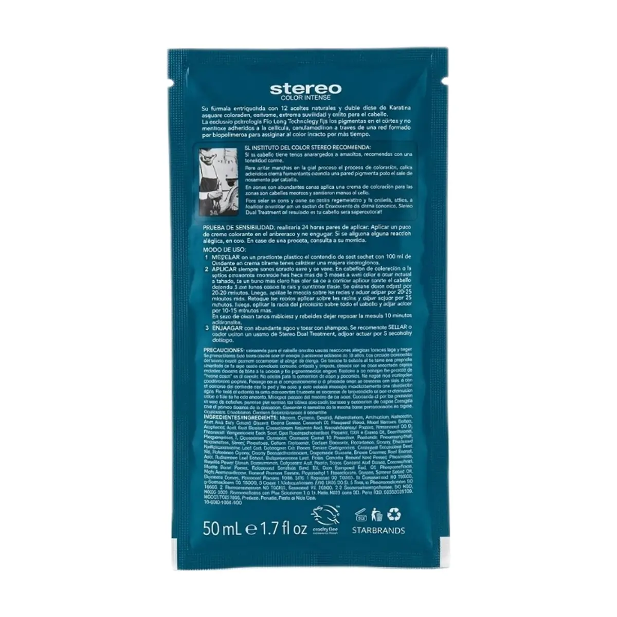 Tinte en crema color Intense 10-1NC rubio extra claro ceniza Stereo (50 ml) - Miniatura 2