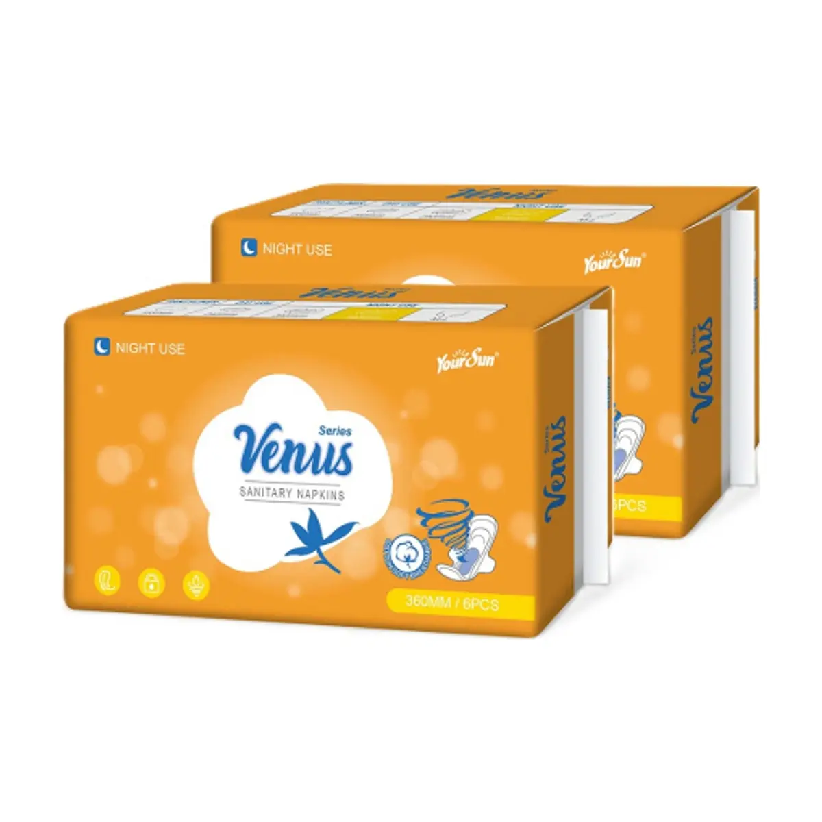 Toallas femeninas íntimas nocturnas (2 x 6 U)