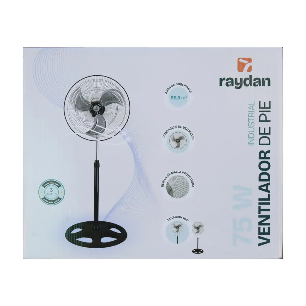 Ventilador de pie 18" 75W industrial Raydan Home PCN0473 - Thumbnail 4