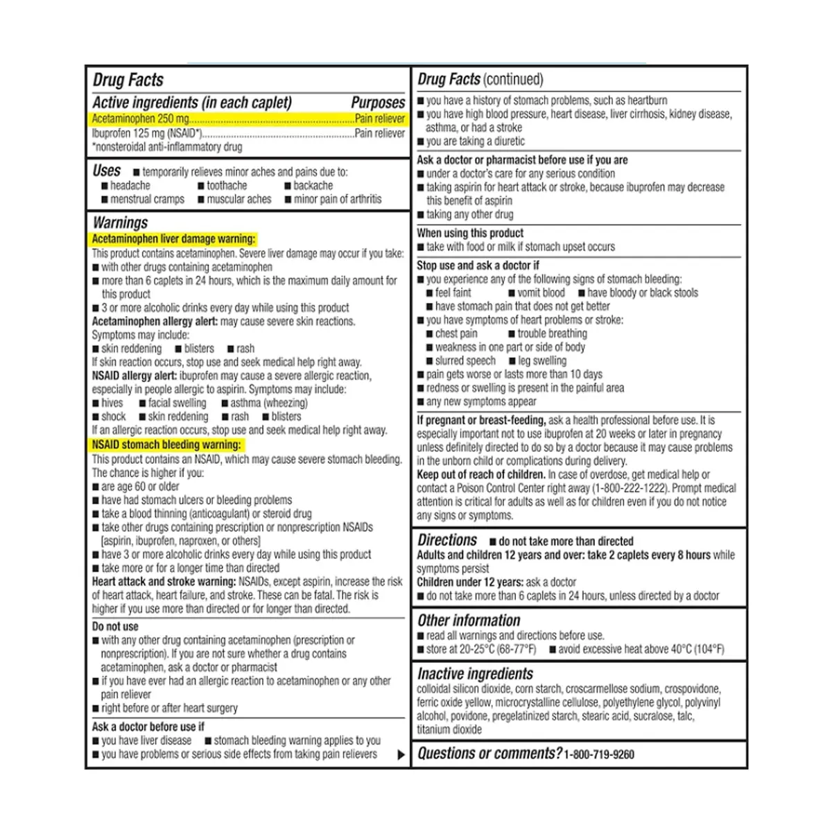 Acetaminofén 250 mg + Ibuprofeno 125 mg GoodSense (36 tabletas) - Thumbnail 6