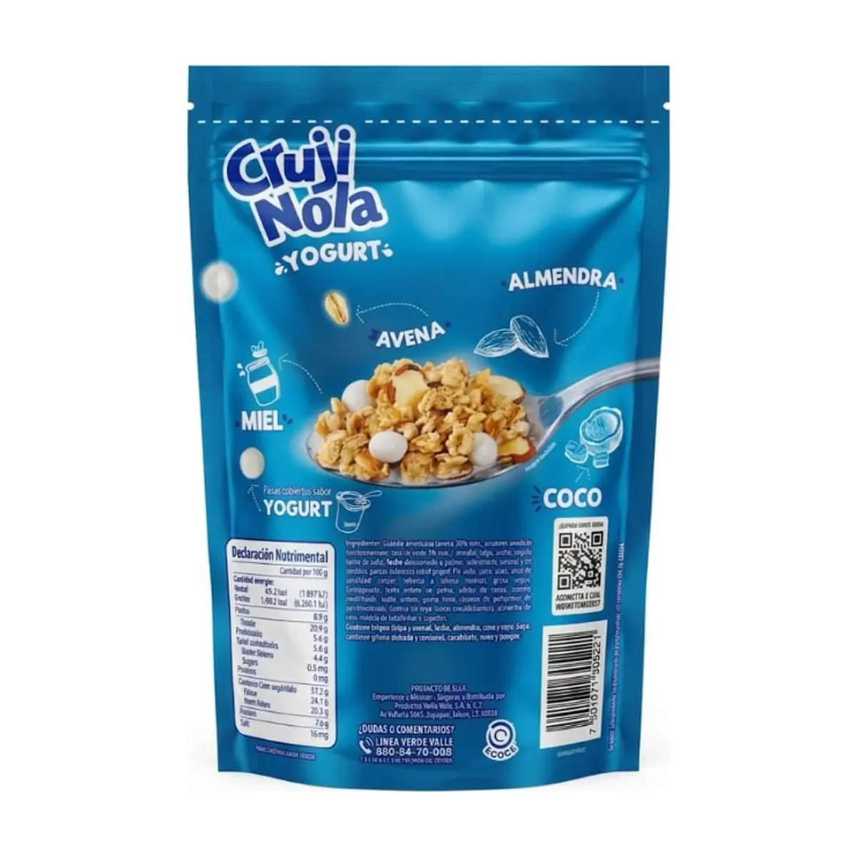 Granola americana con pasas cubiertas con sabor a yogurt Cruji Nola (330 g / 11.64 oz) - Miniatura 3
