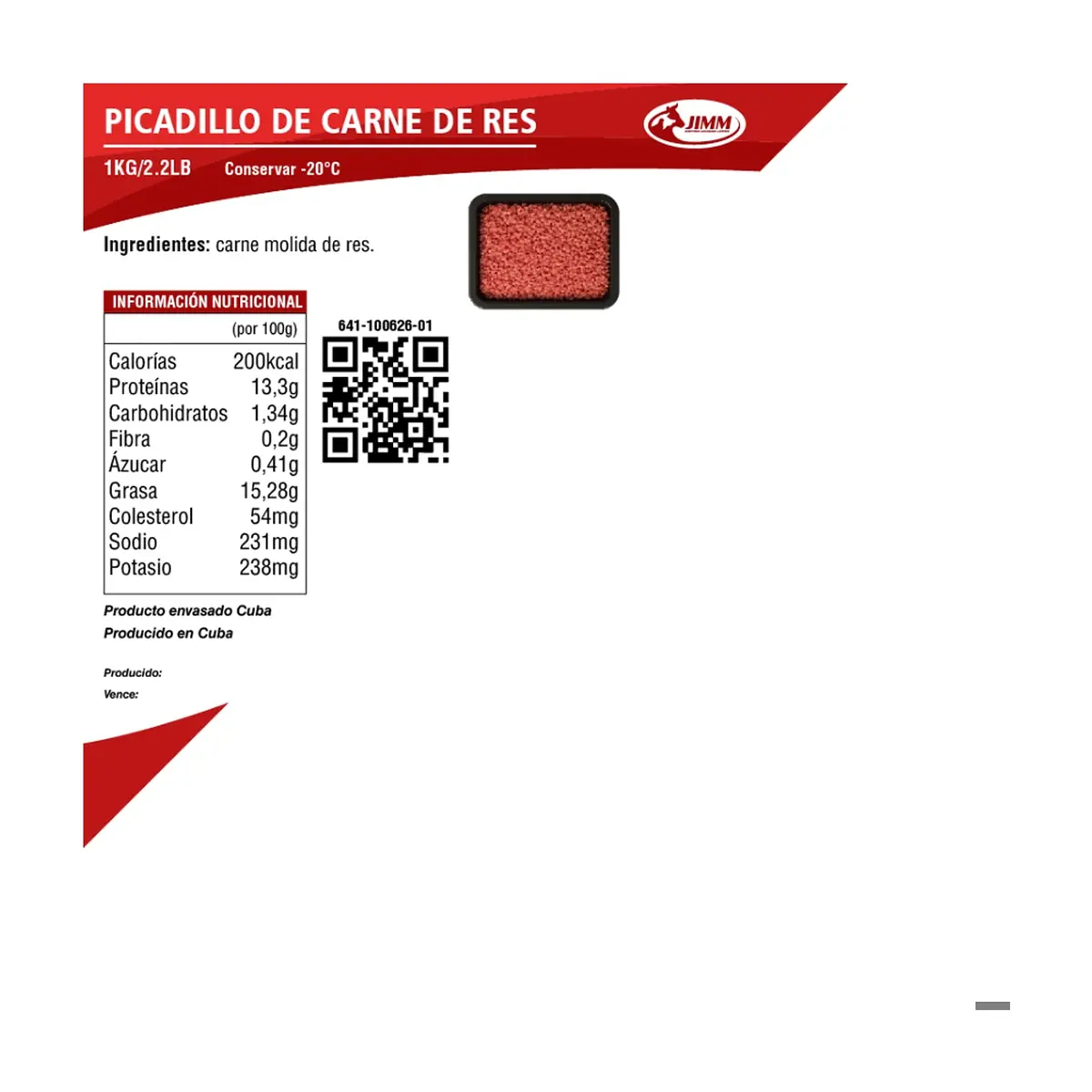 Picadillo de carne de res Jimm (1.0 kg / 2.2 lb) - Thumbnail 3