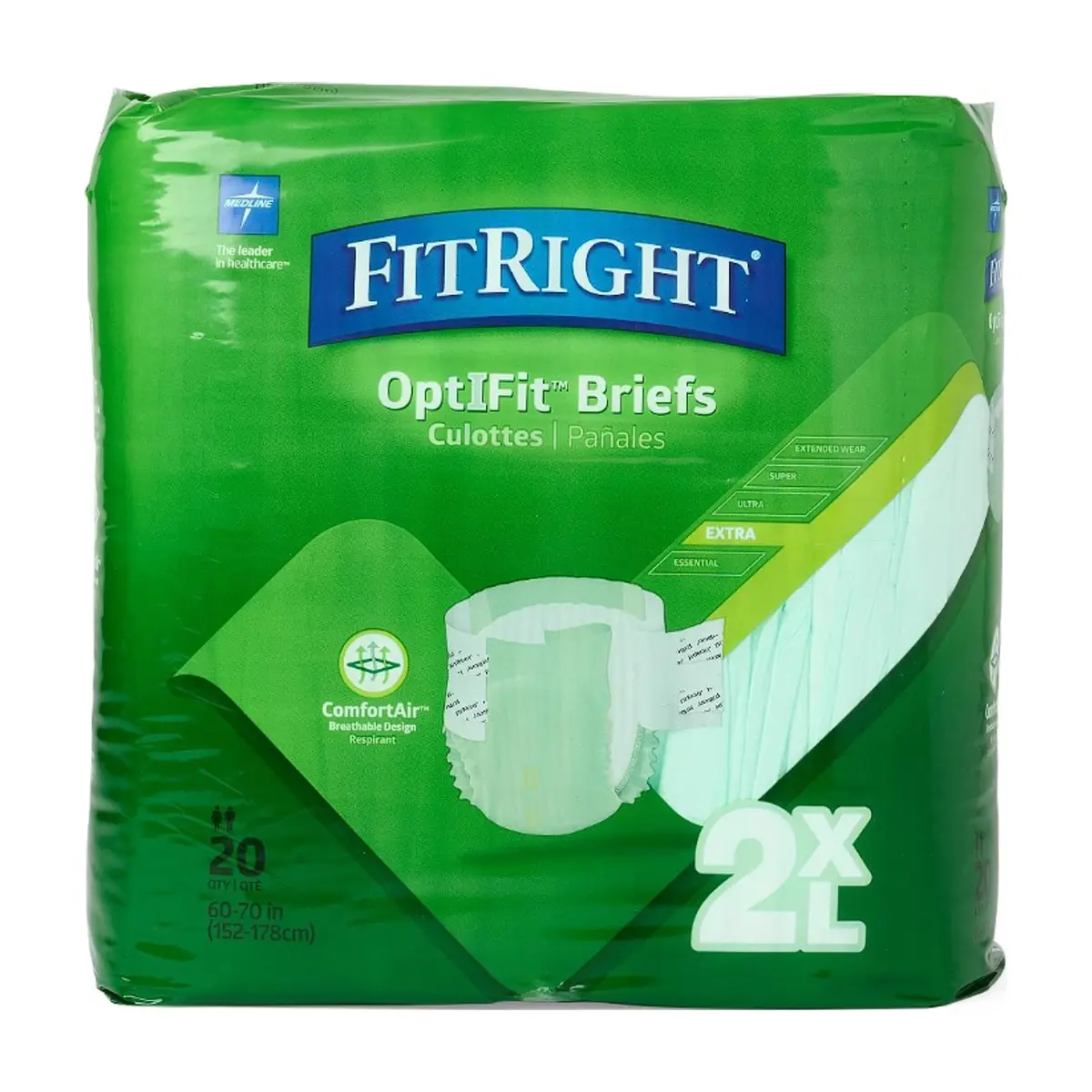 Pañales -culeros- desechables para adultos FitRight Talla XXL (20 U) - Thumbnail 3
