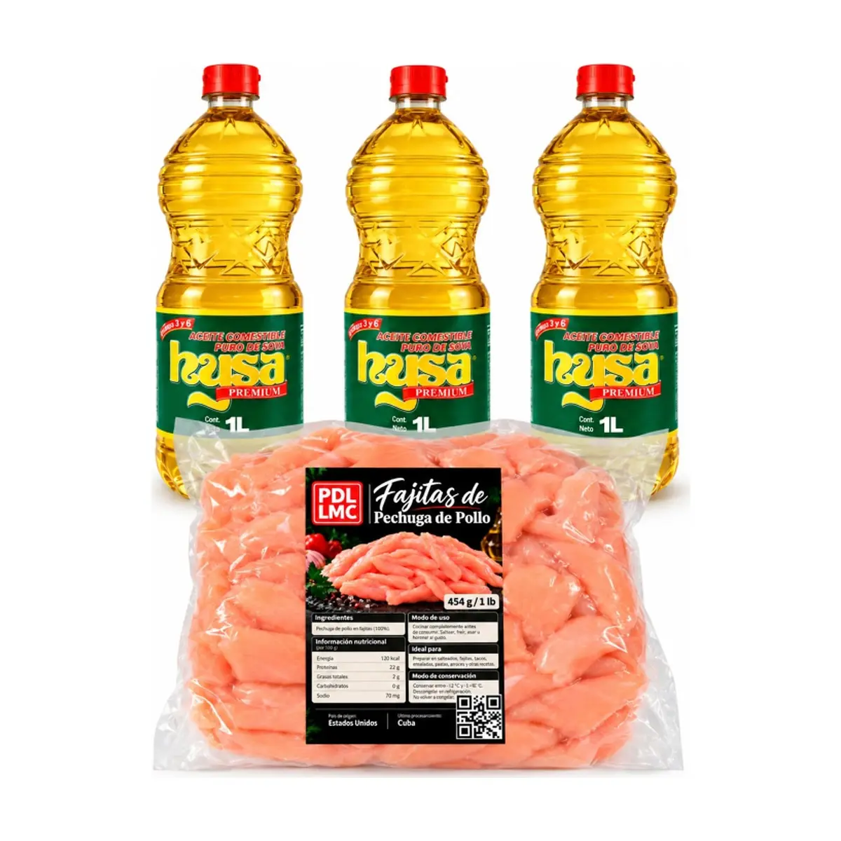 Fajitas de pollo + Aceite de soya - Imagen 1
