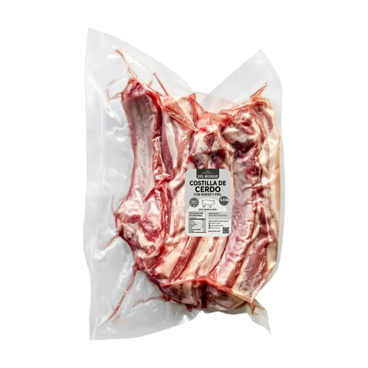 Costillas de cerdo con hueso y piel Del Bosque (2.49 kg / 5.5 lb) - Miniatura 2