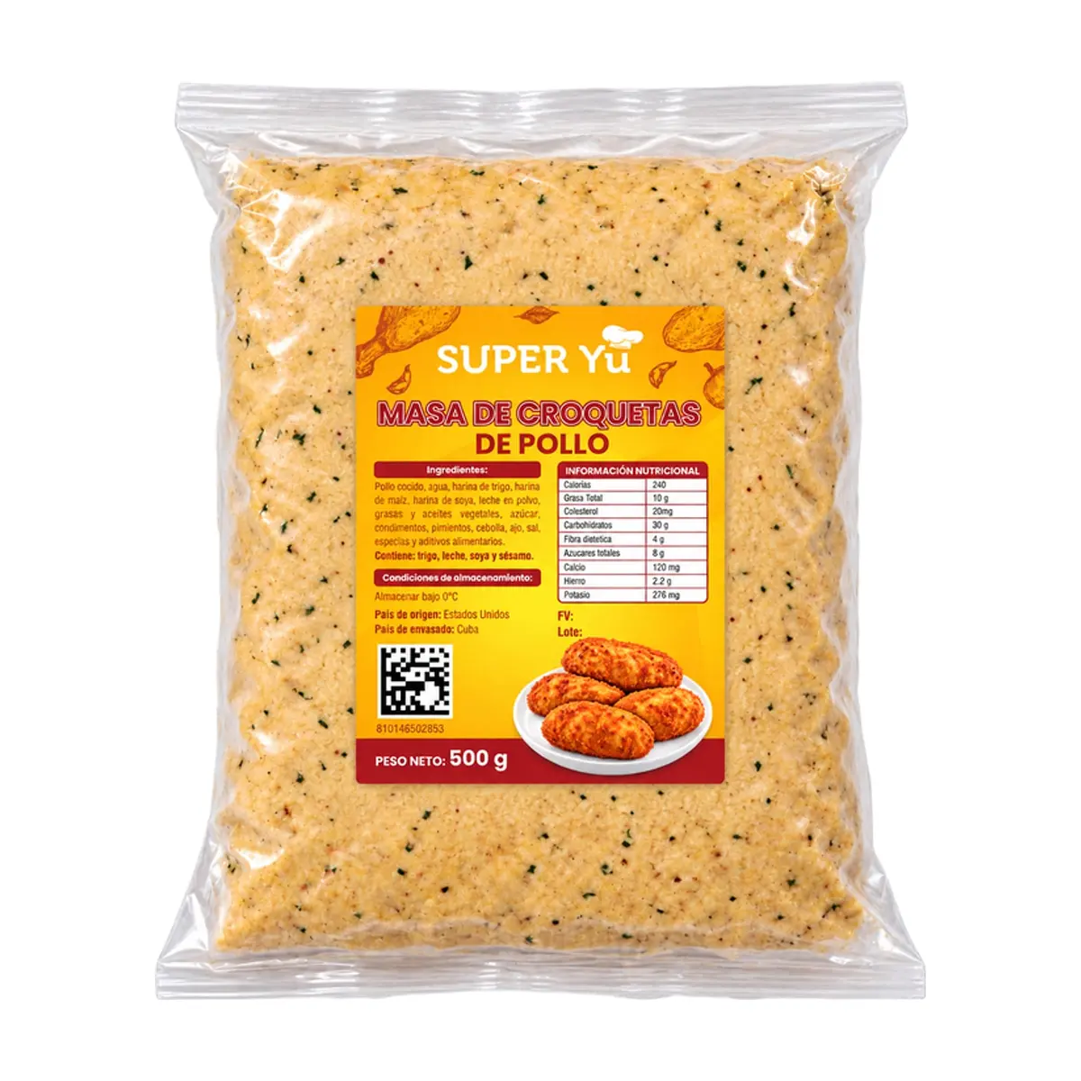 Masa de croquetas de pollo Super Yu (500 g)