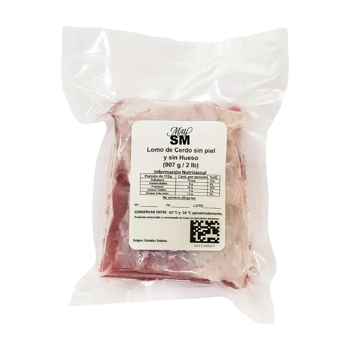Lomo de cerdo sin hueso y sin piel May SM (907 g / 2 lb) - Thumbnail 2