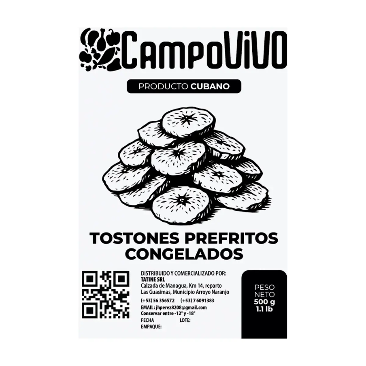 Tostones prefritos congelados Campo Vivo (4 x 500 g / 1.1 lb) - Thumbnail 3