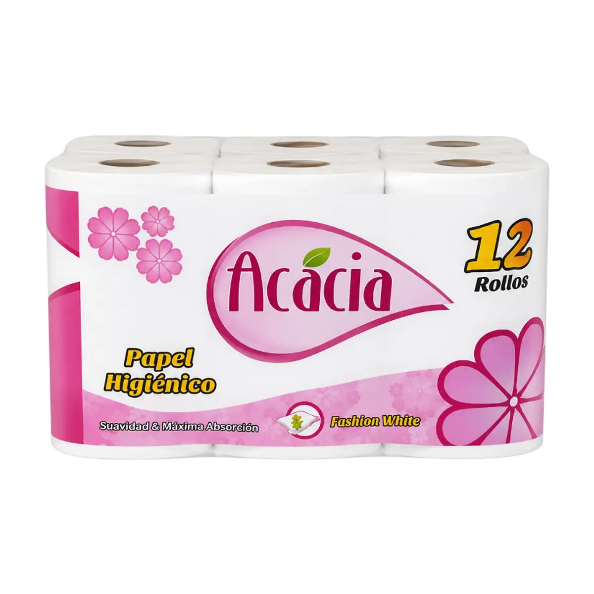 Papel sanitario doméstico doble hoja Acácia (12 U)