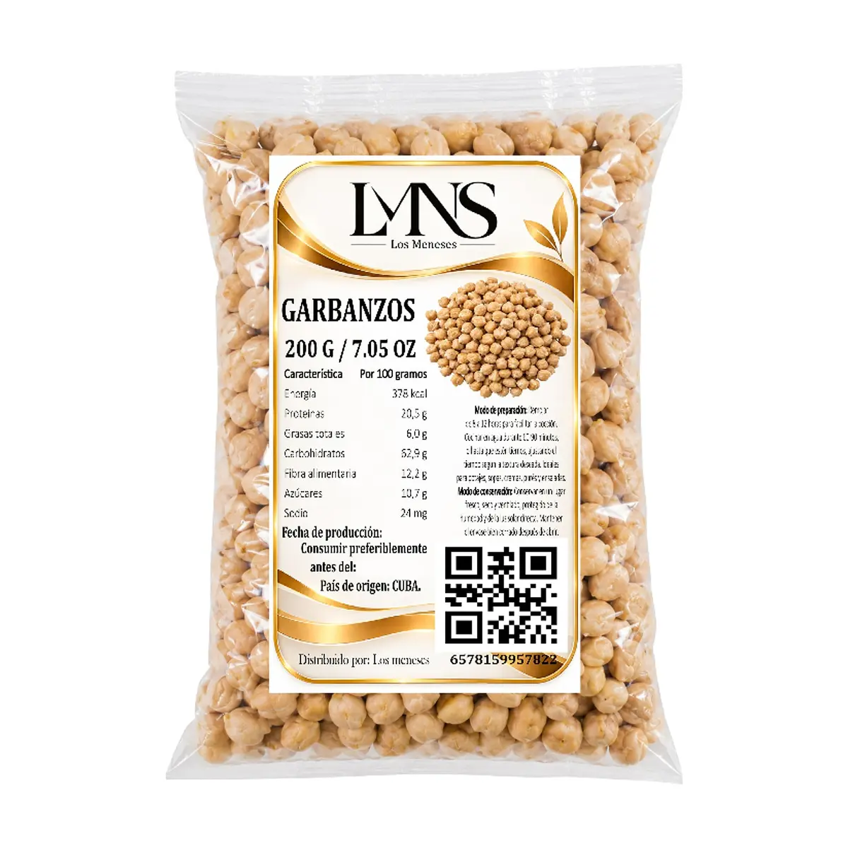 Garbanzos Los Meneses (200 g / 7.05 oz) - Miniatura 1
