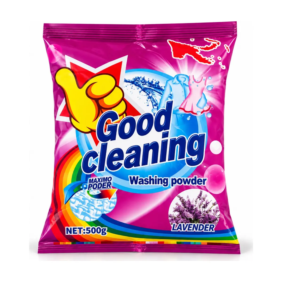 Detergente en polvo de lavanda Good Cleaning (500 g / 1.1 lb)