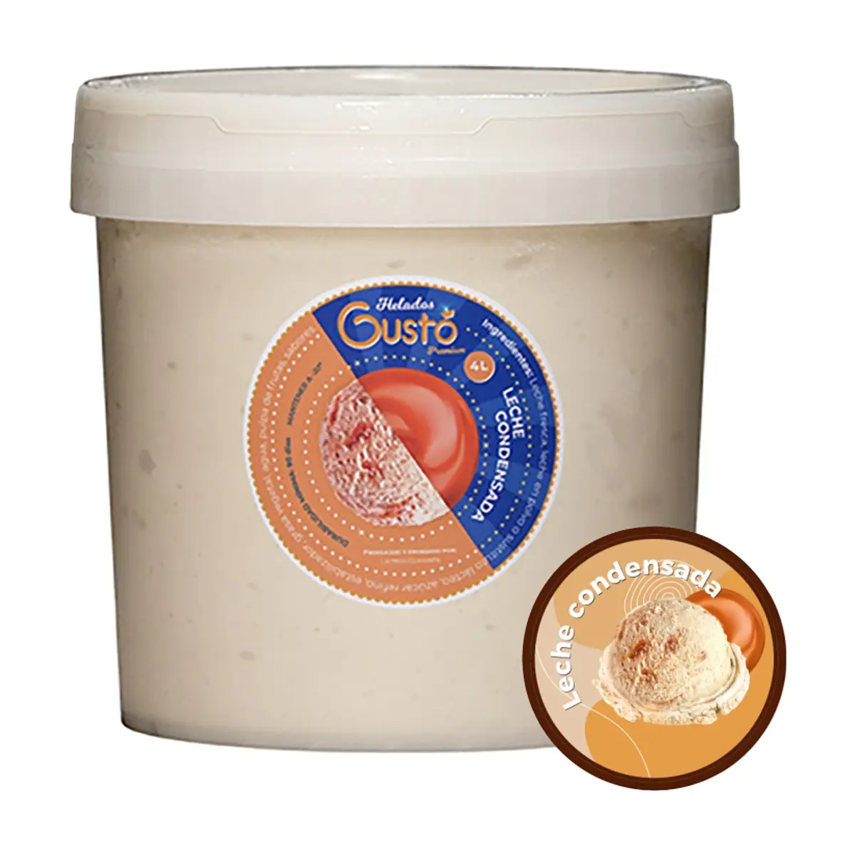 Helado Premium de leche condensada Gustó (4 L) - Miniatura 2
