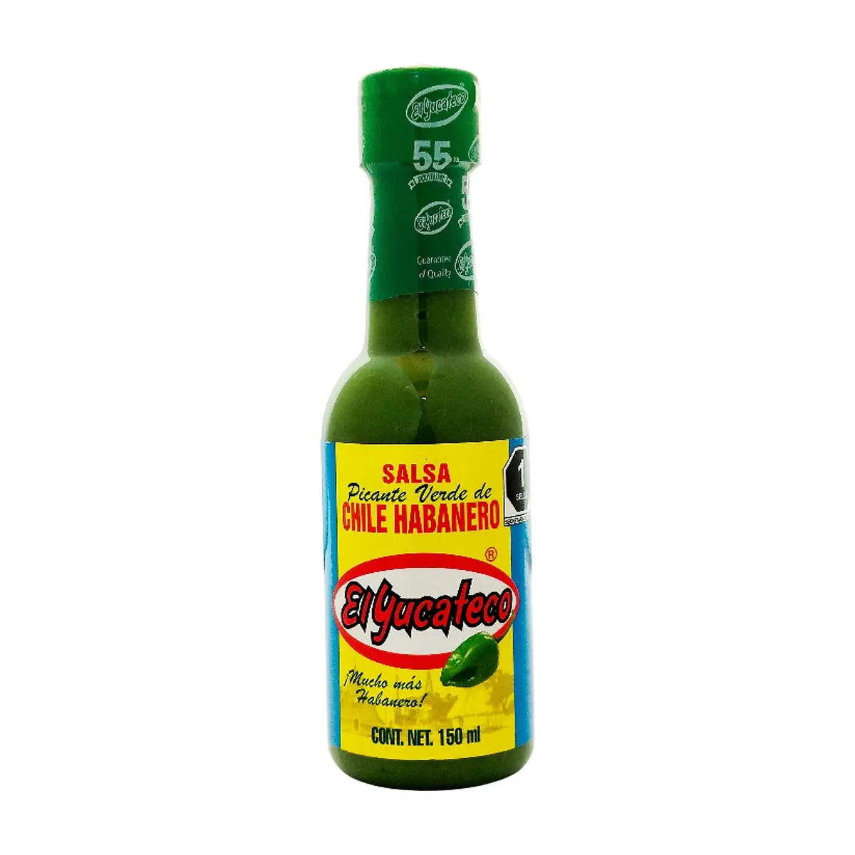 Salsa picante verde de chile habanero El Yucateco (150 ml) - Thumbnail 5