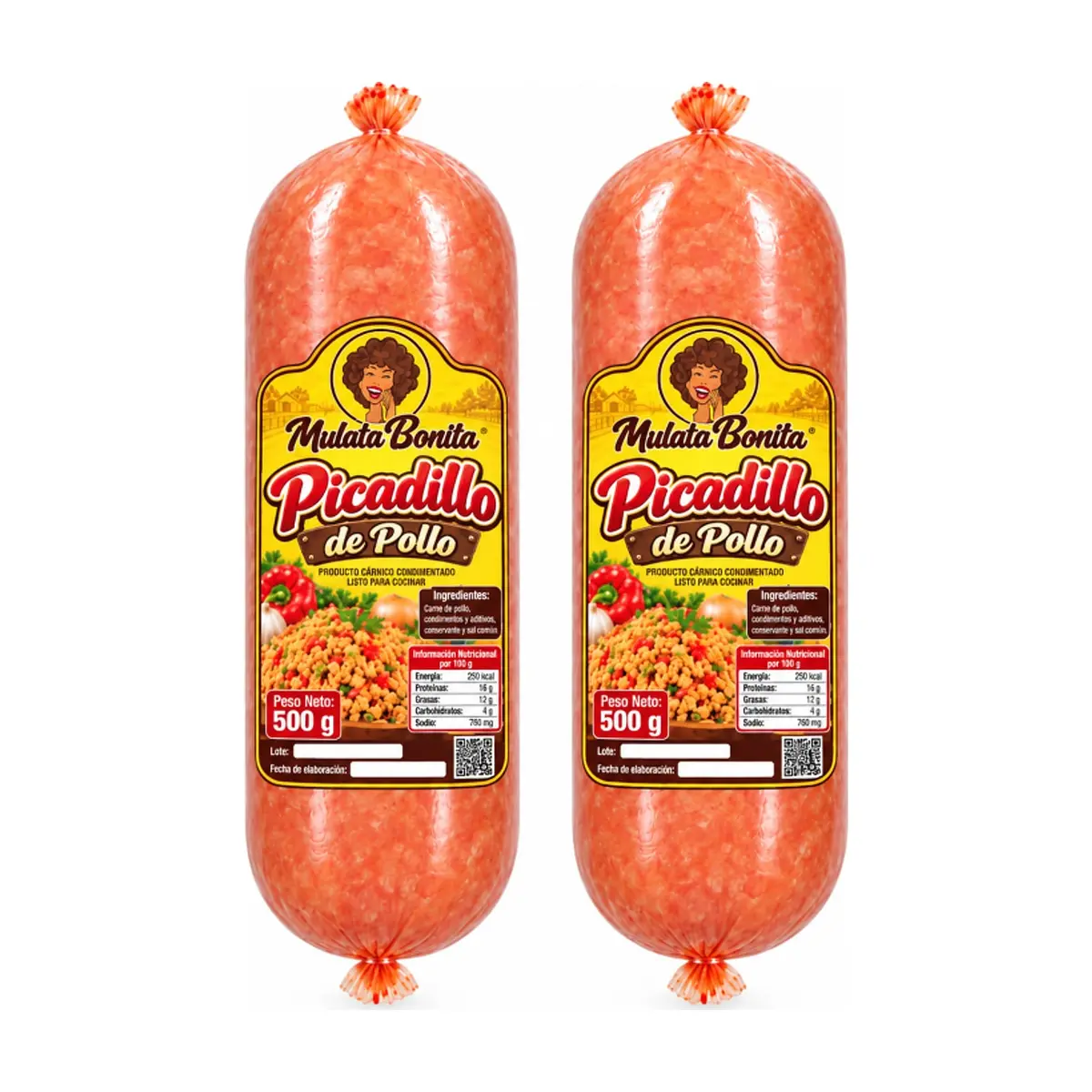Picadillo condimentado de pollo Mulata Bonita (2 x 500 g / 1.1 lb) - Imagen 1