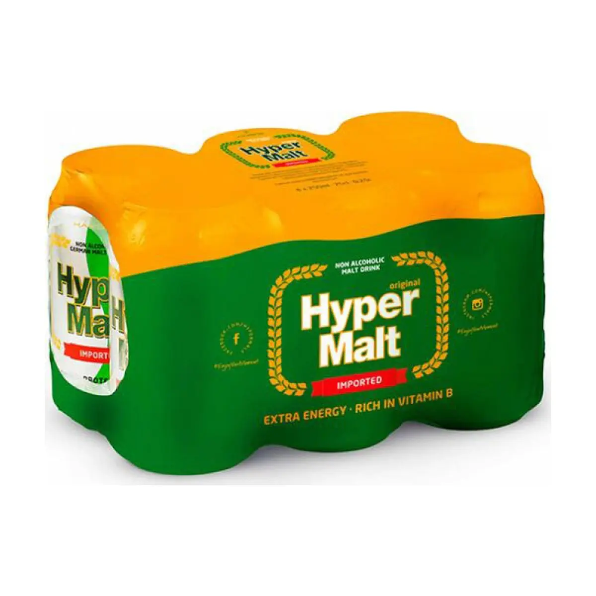 Malta sin alcohol en lata Hyper Malt (6 X 330 ml)