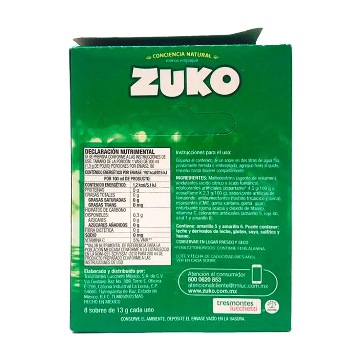 Refresco instantáneo sabor tamarindo Zuko (104 g / 3.67 oz) - Thumbnail 3
