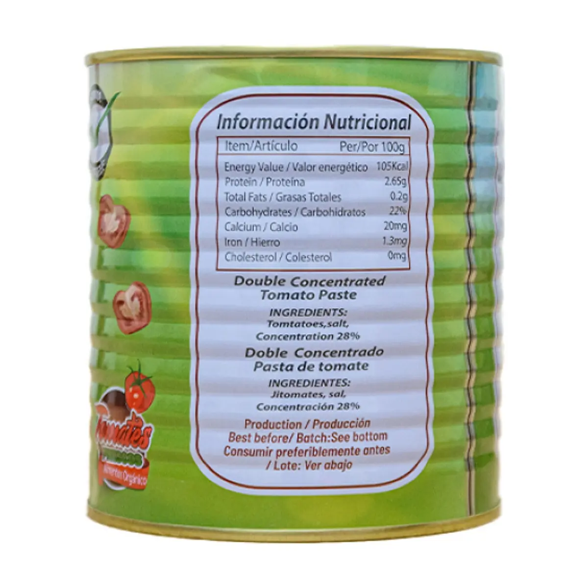 Pasta de tomate doble concentrada condimentada Sabrosísimo (800 g / 1.76 lb) - Miniatura 2