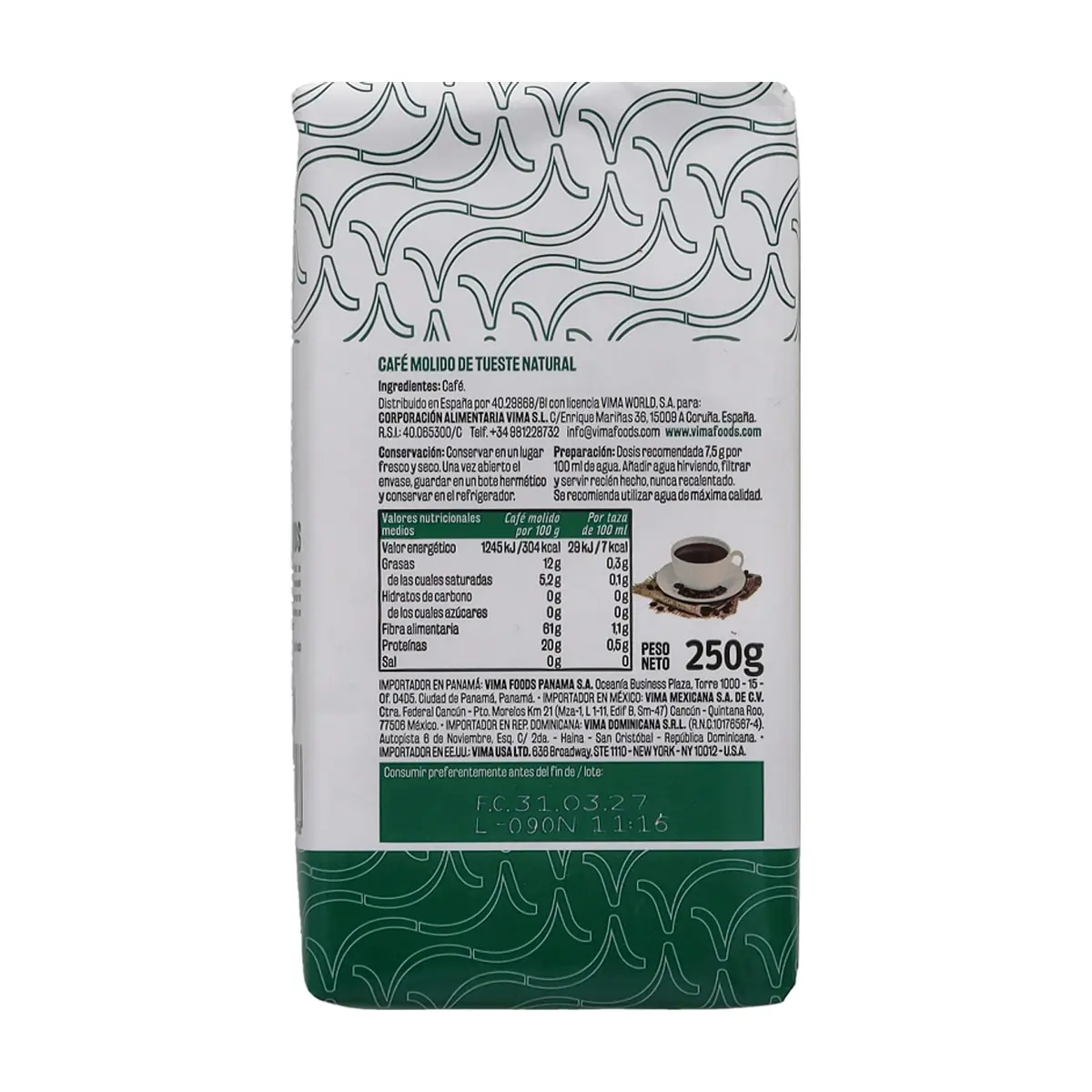 Café molido natural Vima Foods (250 g / 8.81 oz) - Thumbnail 2