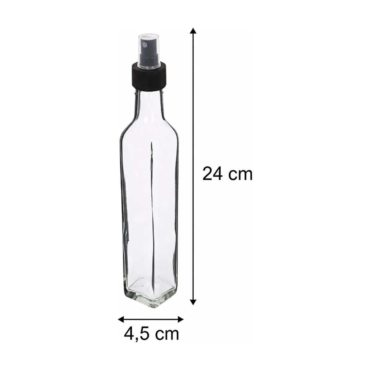 Botella de cristal cuadrada con pulverizador 250 ml Alessandro - Thumbnail 2