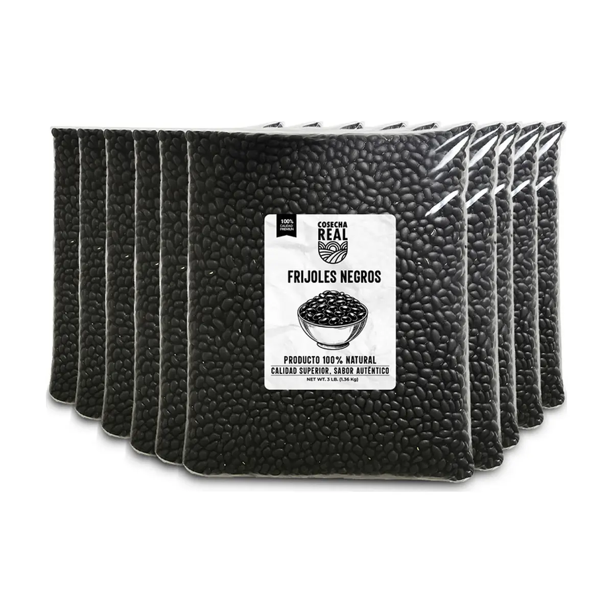 Frijoles negros Cosecha Real (10 x 1.36 kg / 3 lb)