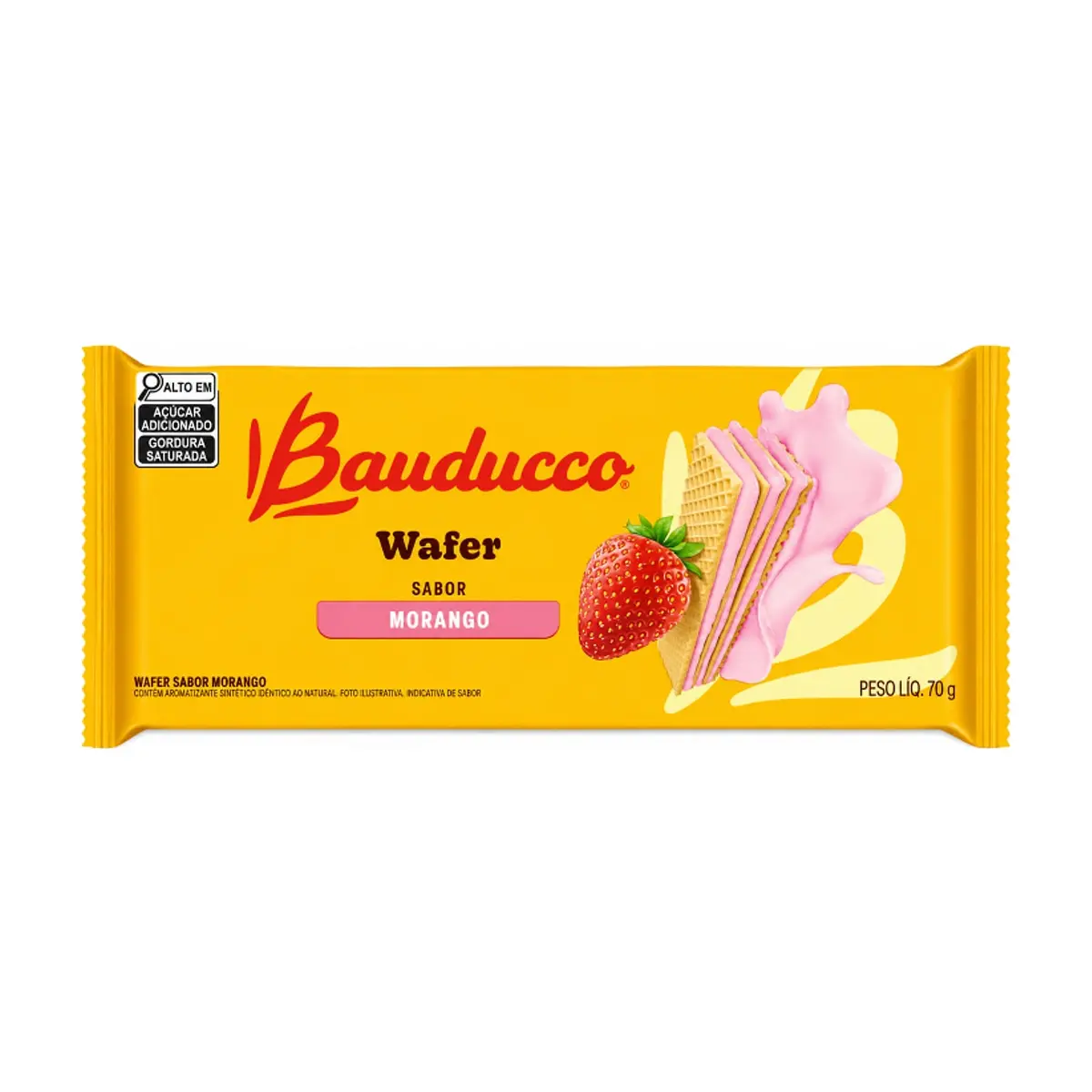 Sorbetos rellenos con crema sabor a fresa Bauducco (70 g / 2.46 oz) - Miniatura 1